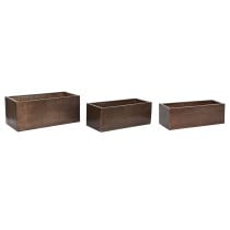 Set of Planters Home ESPRIT Golden Aluminium 100 x 43 x 40 cm