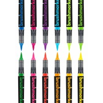 Set of Felt Tip Pens Karin Brushmarker Pro Neon 12 Pieces