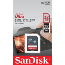 Carte Mémoire SD SanDisk Ultra SDHC Mem Card 100MB/s 32 GB