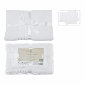 Ensemble de serviettes de toilette Essentials Blanc (3 Pièces)