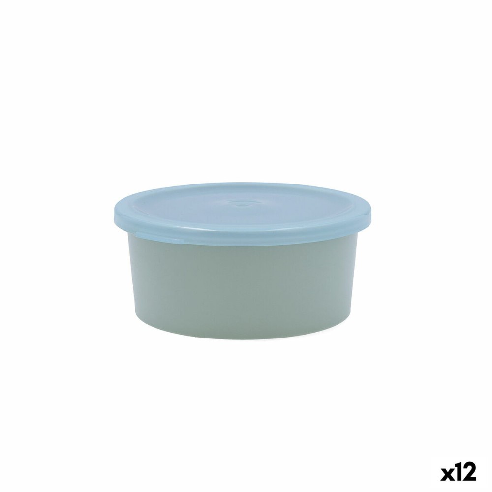 Panier-repas rond avec couvercle Quid Inspira 470 ml Bleu Plastique (12 Unités)