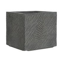 Satz Blumentöpfe Home ESPRIT Dunkelgrau Fiberglas Magnesium 44,5 x 44,5 x 43 cm (3 Stück)