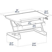 Bildschirm-Träger für den Tisch Ergotron WorkFit-T