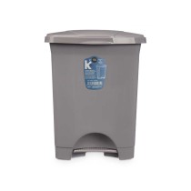 Poubelle à pédale Gris Plastique 10 L (8 Unités)