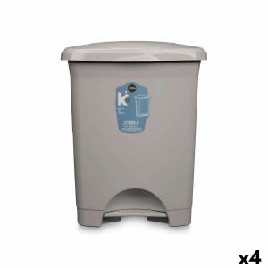 Pedal bin Grey Plastic 30 L (4 Units)