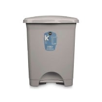 Poubelle à pédale Gris Plastique 30 L (4 Unités)