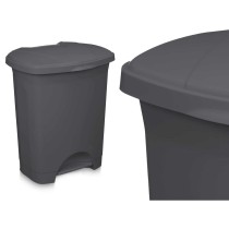 Poubelle à pédale Anthracite Plastique 30 L (4 Unités)