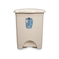 Poubelle à pédale Beige Plastique 30 L (4 Unités)