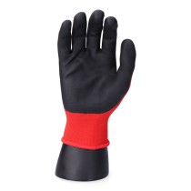 Gants de travail EDM Rouge Lycra Nitrile Tactile Industriels