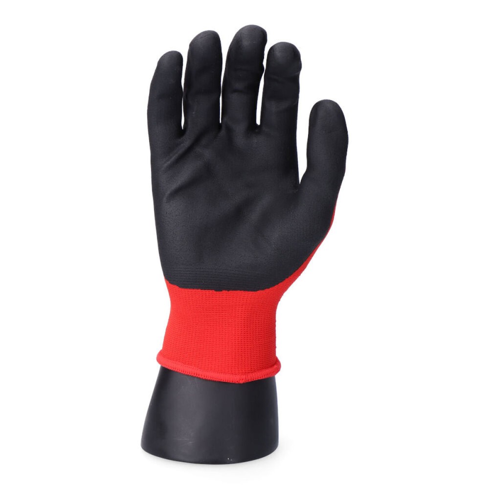 Work Gloves EDM Red Lycra Nitrile Touchpad Industrial