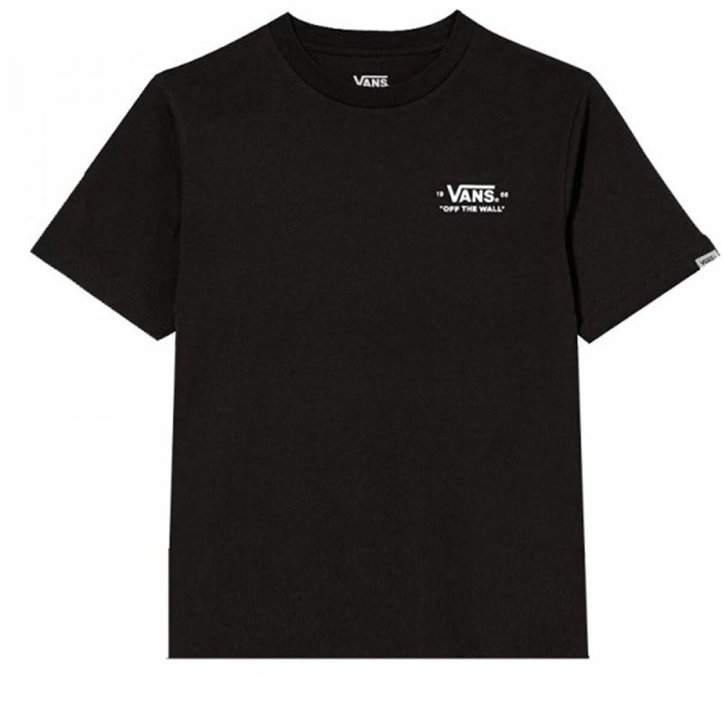 Kurzarm-T-Shirt für Kinder Vans Mini Scrip Schwarz