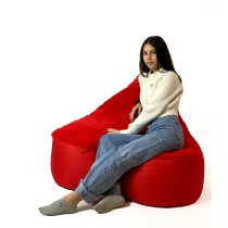 Pouffe GO GIFT Red Oxford 140 x 100 cm