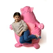 Pouf GO GIFT Rose Oxford Chat 105 x 80 cm