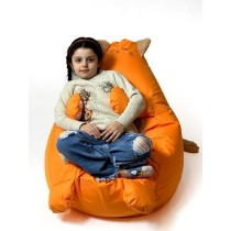 Pouf GO GIFT Orange Oxford Chat 105 x 80 cm