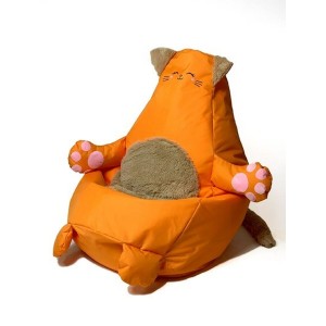 Pouf GO GIFT Orange Oxford Chat 130 x 90 cm