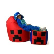 Pouf GO GIFT Rouge Oxford minecraft