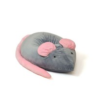 Pouffe GO GIFT Grey Pink Oxford Mouse