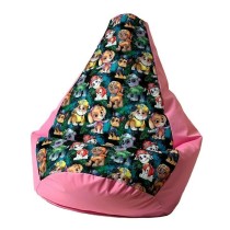 Pouf GO GIFT Rose Oxford tejido antidesgarros Pat Patrouille 105 x 80 cm