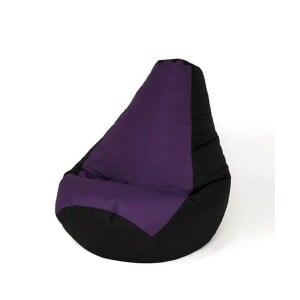 Pouf GO GIFT Noir Pourpre 130 x 90 cm Poire