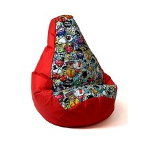 Pouffe GO GIFT Red 140 x 100 cm Pear