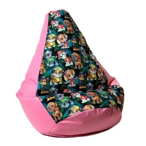 Pouf GO GIFT Rose Oxford tejido antidesgarros Pat Patrouille 130 x 90 cm