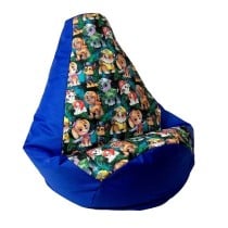 Pouf GO GIFT Bleu Oxford tejido antidesgarros Pat Patrouille 130 x 90 cm