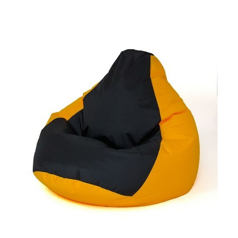 Pouffe GO GIFT Yellow Black 130 x 90 cm Pear