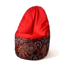 Pouffe GO GIFT Red Oxford