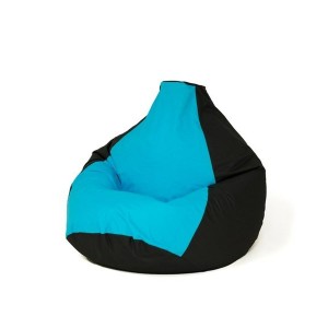 Pouf GO GIFT Bleu Noir 140 x 100 cm Poire