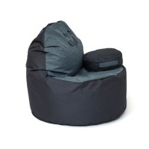 Pouffe GO GIFT Grey Graphite Oxford tejido antidesgarros 120 x 80 x 80 cm