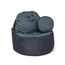 Pouffe GO GIFT Grey Graphite Oxford tejido antidesgarros 120 x 80 x 80 cm