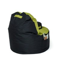 Pouf GO GIFT Noir Olive Oxford tejido antidesgarros 120 x 80 x 80 cm