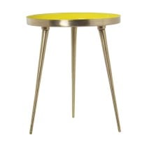 Table d'appoint Alexandra House Living Jaune Doré 38 x 43 x 38 cm