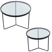 Jeu de 2 tables Alexandra House Living Noir