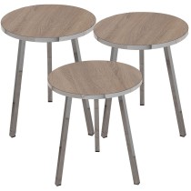 Jeu de 3 tables Alexandra House Living Marron Doré Bois