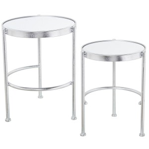 Jeu de 2 tables Alexandra House Living Argenté