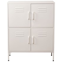 Buffet Alexandra House Living Blanc Métal 80 x 102 x 35 cm