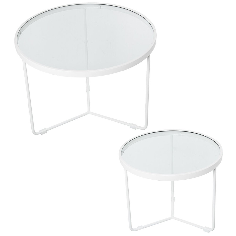 Jeu de 2 tables Alexandra House Living Blanc