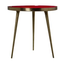 Side table Alexandra House Living Red Golden 46 x 46 x 46 cm