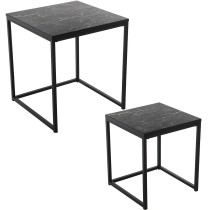 Jeu de 2 tables Alexandra House Living Noir Métal