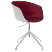 Office Chair Alexandra House Living White Red Rotating