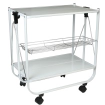 Serving trolley Alexandra House Living White 68 x 70 x 40 cm Foldable