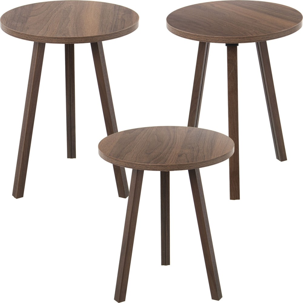 Set mit 3 Tischen Alexandra House Living Braun Holz