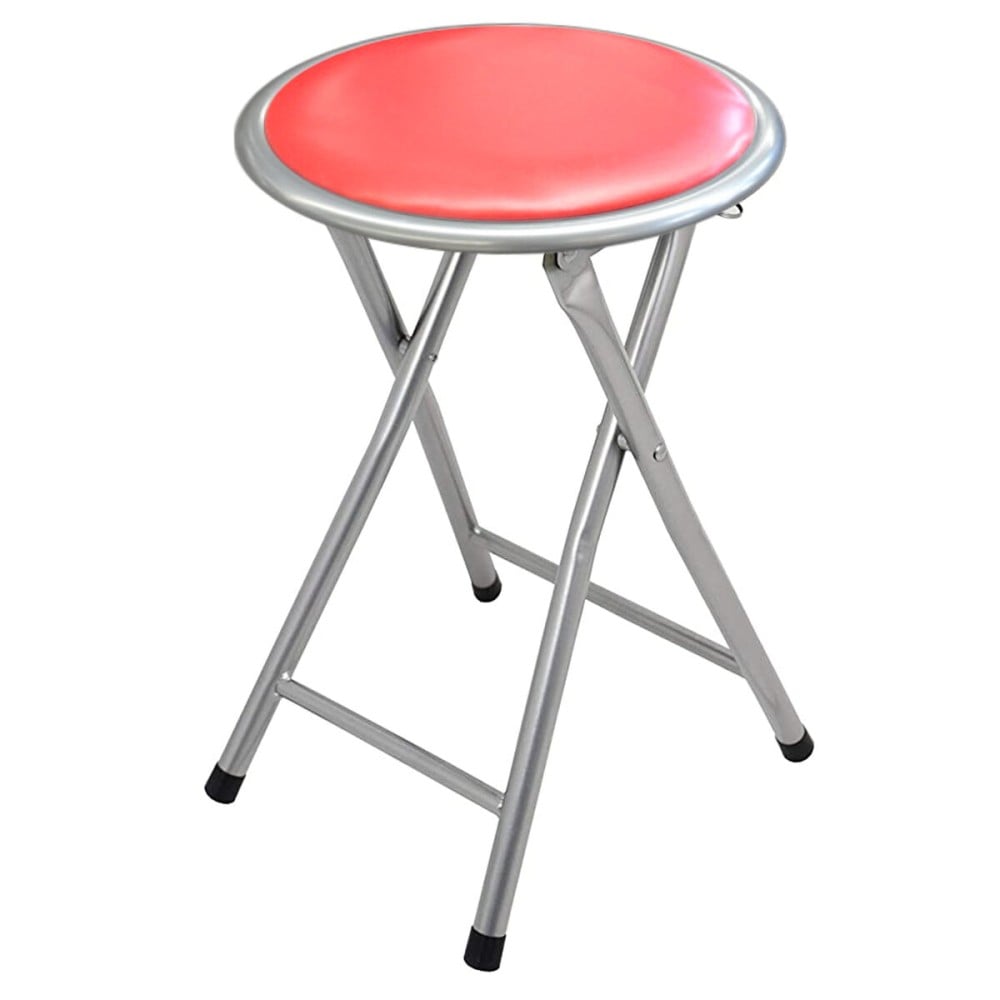 Folding Stool Alexandra House Living Pink Wood 30 x 45 x 30 cm