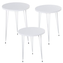 Jeu de 3 tables Alexandra House Living Blanc