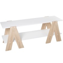 Banc TV Alexandra House Living Blanc Marron 120 x 46 x 38 cm