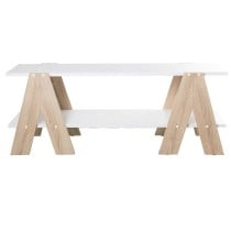 Banc TV Alexandra House Living Blanc Marron 120 x 46 x 38 cm