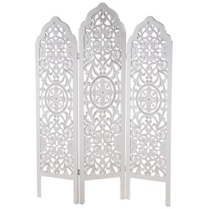 Folding screen Alexandra House Living White Wood 135 x 184 x 2 cm