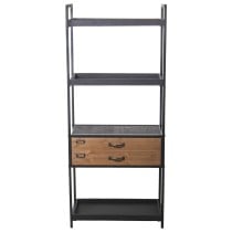 Shelves Alexandra House Living Brown Black Metal 60 x 140 x 30 cm