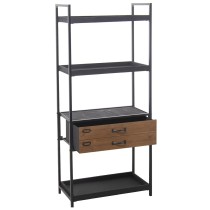 Shelves Alexandra House Living Brown Black Metal 60 x 140 x 30 cm